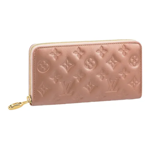 LOUIS VUITTON Zippy Lambskin Wallet Women's Pink