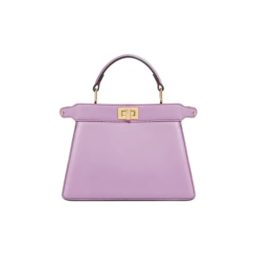 FENDI Peekaboo ISeeU Овчина Сумка через плечо Сумка Женская Светло-фиолетовая
