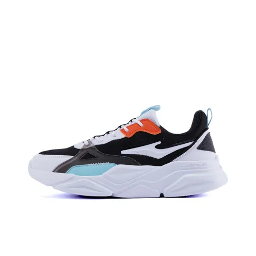 Erke Shock Absorbers Slip-resistant Abrasion-resistant Low Top Casual Shoes Men's Black Blue Эрке Шок Абсорберы Противоскользящие Устойчивые к износу Низкий Топ Повседневная Обувь Мужская Черный Синий