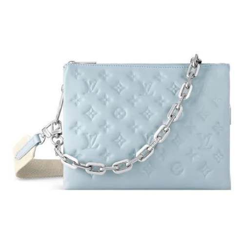 LOUIS VUITTON Coussin Овчина Сумка через плечо Маленькая Женская Синяя