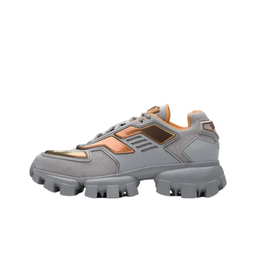 PRADA Низкий топ массивные кроссовки мужской серый