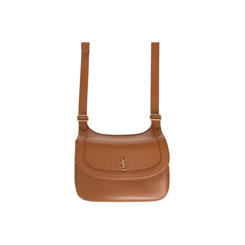 SAINT LAURENT Сумка через плечо из коровьей кожи среднего размера женская светлый умбра