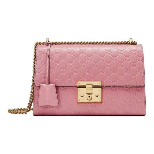 GUCCI Сумка с подвесным замком кожа сумка через плечо женская розовая
