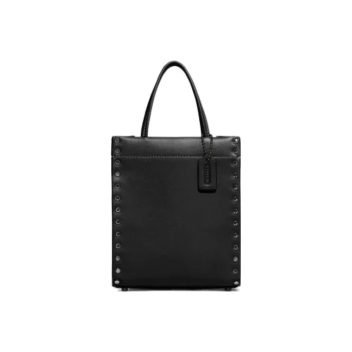 COACH Cashin Кожа Сумка через плечо Сумка Мини Женская Черная