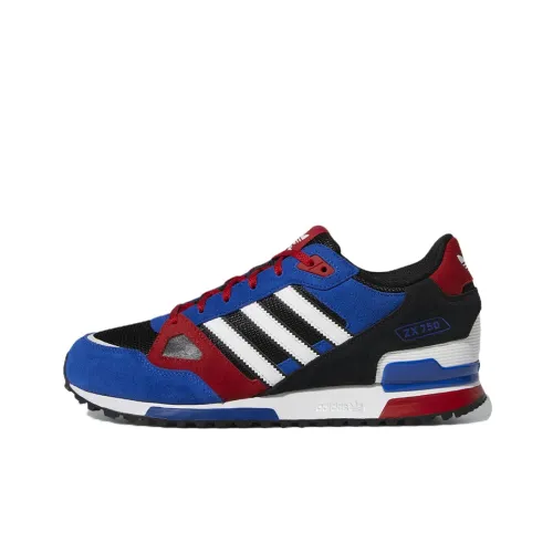 Adidas Originals ZX 750 Амортизаторы Противоскользящие Устойчивые к истиранию Низкий Топ Спортивная Повседневная Обувь Синий Красный Белый