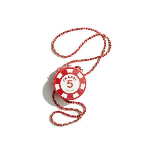 CHANEL Lambskin Crossbody Clutch Women's Red White CHANEL Lambskin Crossbody Clutch Женские Красный и Белый