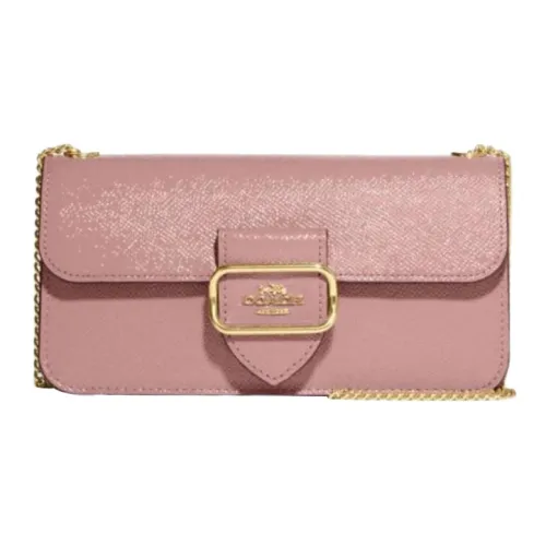 COACH Morgan Кожа Клатч Сумка через плечо Маленькая Женская Розовая