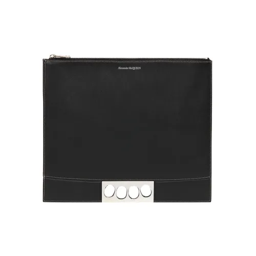 Alexander McQueen Клатч из коровьей кожи мужской черный
