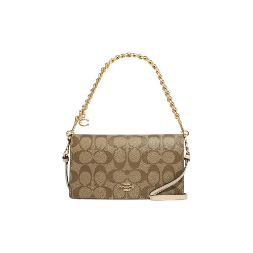 COACH Anna Холст с покрытием и гладкая кожа маленькая квадратная сумка ручная сумка сумка через плечо сумка через плечо