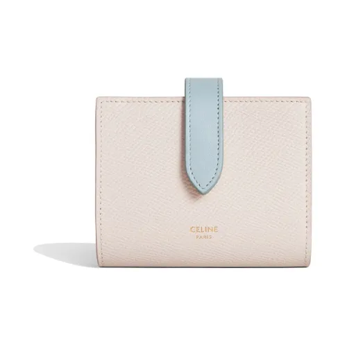 CELINE Телячья кожа с текстурой Кошелек Женские Розовый Синий