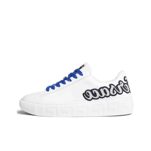 VERSACE Низкий топ стильные скейтбординги мужские белые и синие