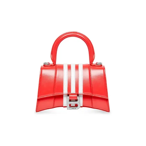Balenciaga Adidas Коллаборация Телячья кожа Сумка Прямоугольная Сумка через плечо Сумка Экстра Маленькая Женская Красная