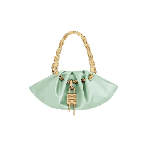 GIVENCHY Kenny Сатин Тутовый шелк с коровьей кожей Одно плечо Сумка Мини Женская Светло-зеленая