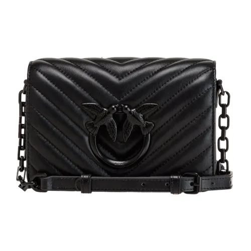 PINKO Click series Кожа Сумка через плечо Мини Женские Черный