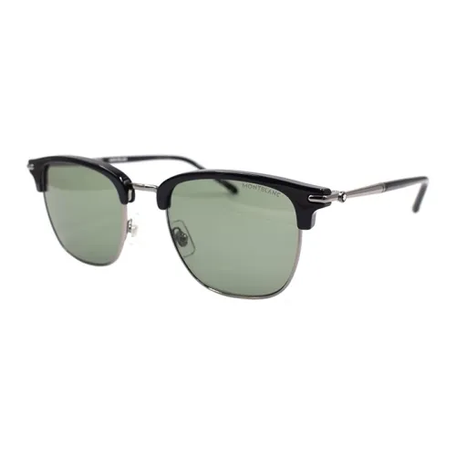 MONTBLANC Meisterstuck Plating And Metal Butterfly Sunglasses Men's Black Silver