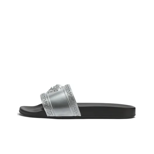VERSACE Слипоны Мужские Серебряные