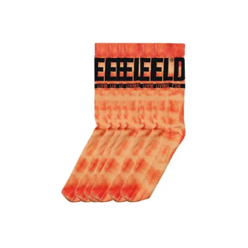 DIESEL 3 Pack Orange Men's Knee High Socks DIESEL 3 упаковки оранжевые мужские носки до колена