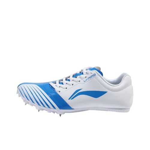LINING Дышащее покрытие устойчивый к ударам легкий низкий топ беговые кроссовки унисекс синий белый