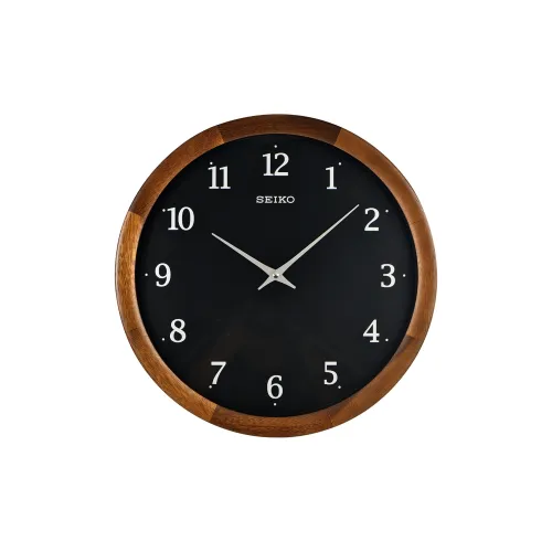 SEIKO Кварцевый механизм деревянный настенный часы унисекс черный