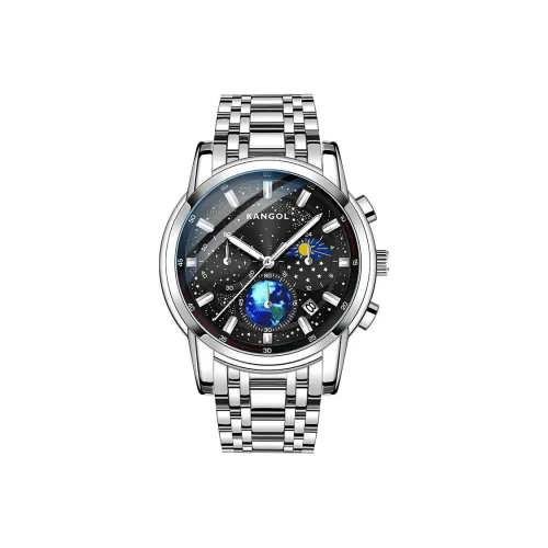 KANGOL Кварцевый механизм Мужские часы 40 мм Черный