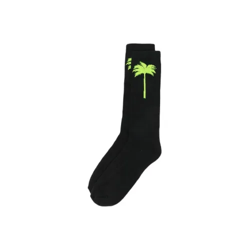 PALM ANGELS 1 Пачка Черные Мужские Носки до Икры MID