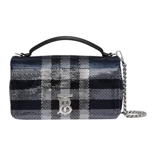 Burberry Lola Сумка из овечьей кожуры с отделением сумка через плечо маленькая сумка на плечо женская темно-угольный синий