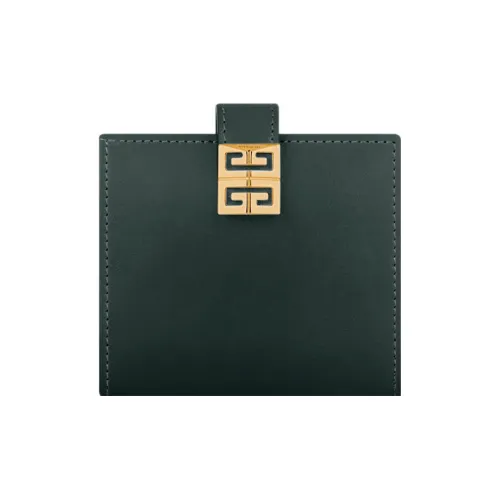 GIVENCHY 4G Коровья кожа Кошелек Маленький Женские Лесной зеленый