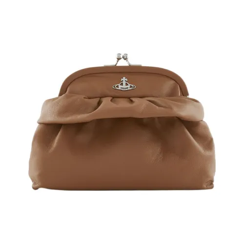 Vivienne Westwood Кожа Одно плечо Через плечо Клатч Маленький Женский Коричневый