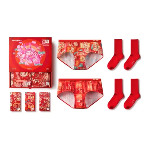 Mast Point Mast Point 2023CNY Подарочный набор нижнего белья *2 + носков *2 Женские трусы-бикини