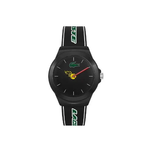 LACOSTE NEOCROC Collection Мужские часы Кварцевый механизм Силиконовый ремешок 38 мм Черный циферблат
