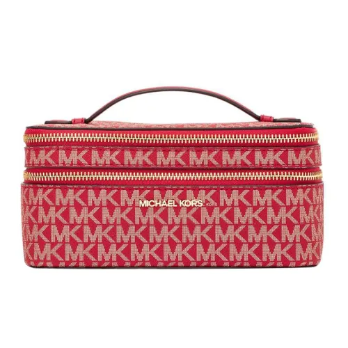 MICHAEL KORS Jet Set Charm Холст Сумка Косметичка Дорожная Сумка Большая Женская Красная