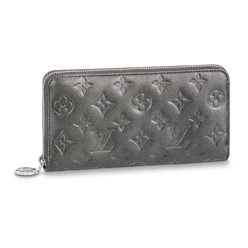 LOUIS VUITTON Zippy Овечья кожа Кошелек Женский Серый