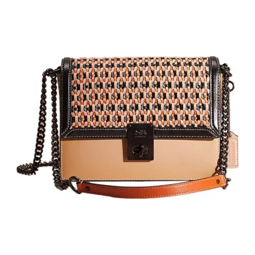 COACH Hutton Телячья кожа Портативная Сумка через плечо Сумка на плечо Женская Тауповая