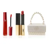 Красная жидкая помада #405 Красные гнилые помидоры + Yves Saint Laurent Руж Pur Couture Lipstick 21