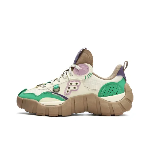 FILA FUSION Кость Spine Кость Обувь Низкий Топ Повседневный Женский Облако Зеленый Розовый