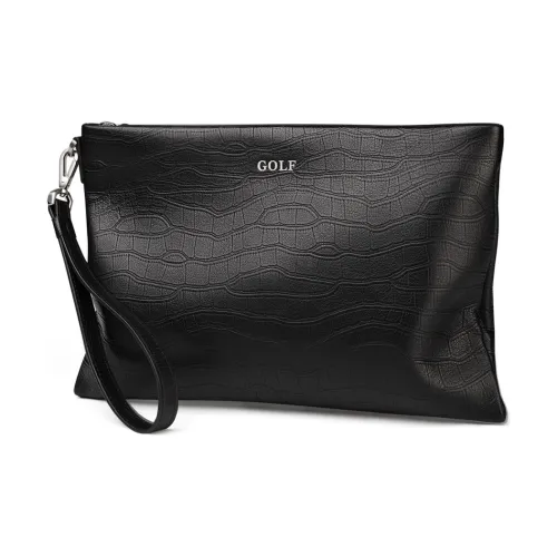 GOLF Клатч из крупнозернистой текстуры коровьей кожи кошелек держатель для карт чехол для телефона средний мужской черный синий