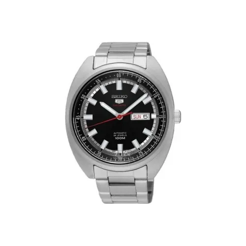 SEIKO Автоматический Механический Механизм Мужские часы SEIKO5 44 мм Черные