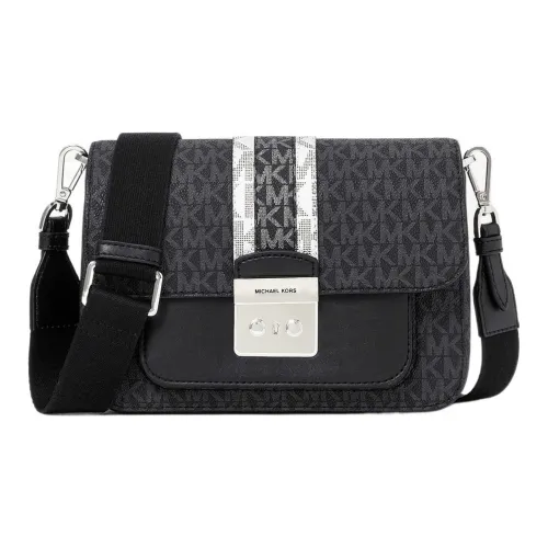 MICHAEL KORS Sloan Покрытый холст Курьерская сумка Сумка через плечо Средняя Женская Черная