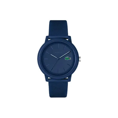Коллаборация LACOSTE 12,12 Collection Наручные часы Кварцевый механизм Силиконовый ремешок 42 мм Синий циферблат Мужские часы 2011172