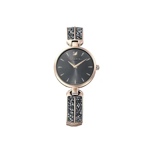 Swarovski Dream Rock Collection Наручные часы Кварцевый механизм Ремешок из нержавеющей стали Черный циферблат Женские 5519315