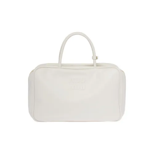 MIU MIU Сумка для боулинга из кожи Женская белая