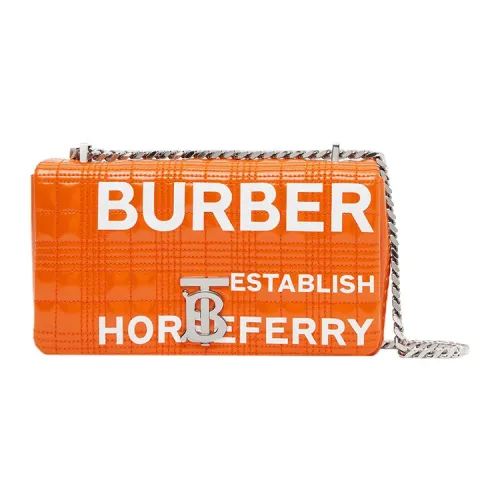 Burberry Horseferry Хлопок с Овечья шкура Комбинированная Lola Сумка Сумка через плечо Маленькая Женская Апельсин