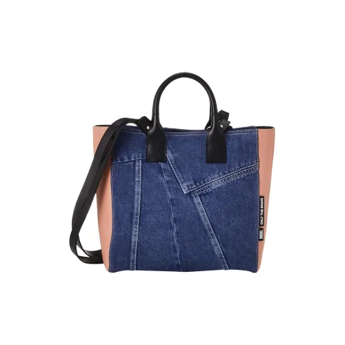 DIESEL Деним Пэчворк Через плечо Одно плечо Сумка Женская Синий Розовый