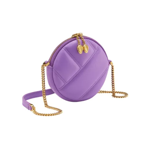 BVLGARI Serpenti Cabochon Телячья кожа Одно плечо Через плечо Клатч Мини Женский Фиолетовый