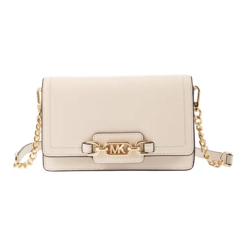 MICHAEL KORS Heather Кожаная Сумка через плечо Сумка на плечо Женская Светло-Кремовая