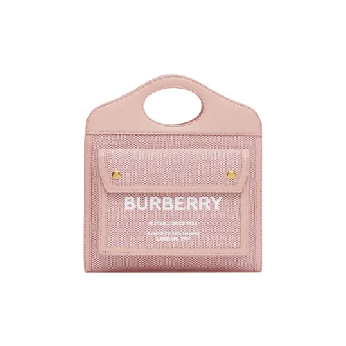 Burberry Холст и Кожаная Сумка Тоут Сумка Сумка для покупок Карманная Сумка Сумка через плечо Сумка ручная