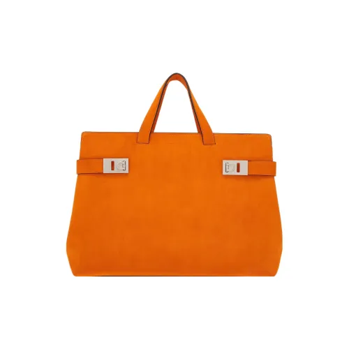 Ferragamo Коровья кожа Тоут Сумка Сумка для покупок Сумка Мужская Апельсин