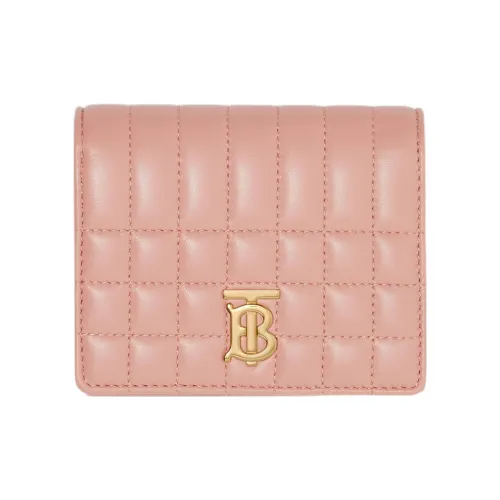 Burberry Lola Сумка Lambskin с кожаным вставками Кошелек Маленький Женский Темно-розовый