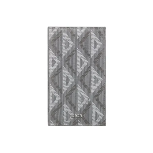 DIOR Холст Картхолдер Картхолдер Мужской Серый