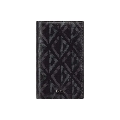 DIOR Холст Картхолдер Картхолдер Мужской Черный